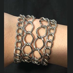 Silver chain detail bracelet